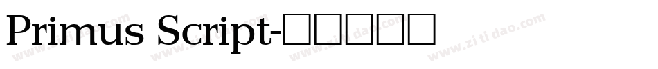 Primus Script字体转换